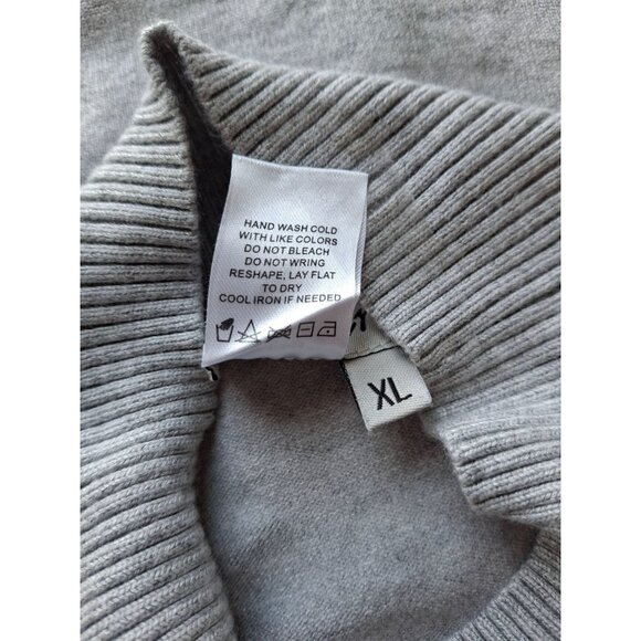 À La Carte Turtleneck Sweater XL Gray Long Sleeve Classic Cozy Minimalist - Picture 5 of 8